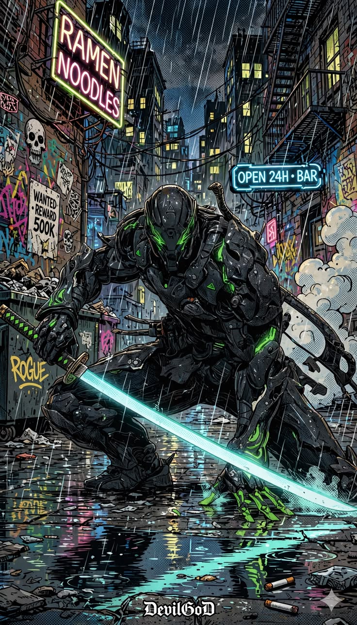 Neon Ronin manga cover art